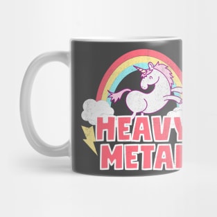 Heavy Metal Unicorn - Thunder Clouds Rainbow Unicorn Design Mug
